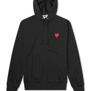 Comme des Garçons Play Red Heart Zip Hoodie women